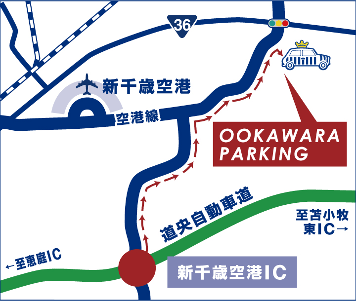 大川原パーキング近辺のマップ